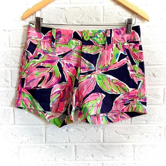 Lilly Pulitzer Women’s Shorts Callahan In The Vias Leaf Short Size 00 - Picture 2 of 5